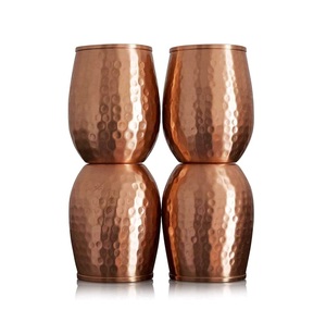 Verre à boire en cuivre fait main par un fabricant fiable, design rustique traditionnel, durable, gobelet à eau ayurvédique pour la santé - Product Image 5