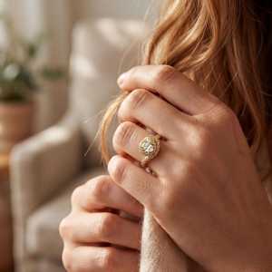 Anillo de Compromiso de Oro Sólido de 10K, 14K o 18K con Diamante Cultivado en Laboratorio de Corte Brillante Ovalado de 0.55ct, Certificado por IGI, Color E VVS - Product Image 3