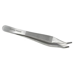 แหนบจับเนื้อเยื่อ Adson แบบ 1-2 ซี่ ขนาด 4.75 นิ้ว แหนบอเนกประสงค์แบบใช้มือ ด้ามจับกว้าง ลายกันลื่น ผลิตจากสแตนเลสสตีล สำหรับจับเส้นผม - Product Image 6