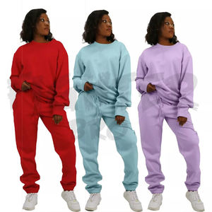 Chándal de Invierno de Algodón y Forro Polar para Mujer, Tallas Grandes, Diseño Personalizado, Informal, para Gimnasio, Suave, Cálido, Ajuste Profesional - Product Image 1