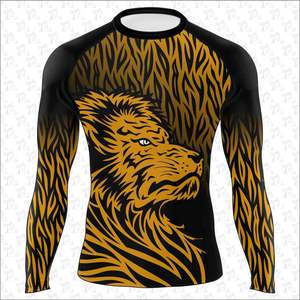 High Quality Custom Summer Rash Guard Pants Unisex 240gsm Compression Fabric Sublimation Print Custom Logo-Summer Clothing - Product Image 3