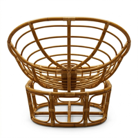 Fauteuil de loisirs de style moderne Mamasan sans coussin, avec structure en rotin et dossier Windsor, pour la maison et l'hôtellerie