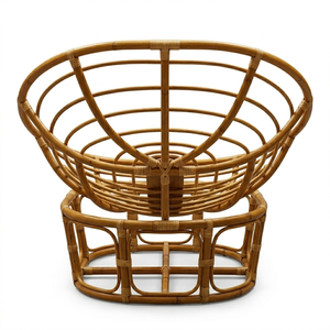 Fauteuil de loisirs de style moderne Mamasan sans coussin, avec structure en rotin et dossier Windsor, pour la maison et l'hôtellerie - Product Image 4