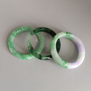 Bracelets classiques en résine faits à la main par H CRAFT, bijoux fantaisie uniques pour femmes, violet, jade, accessoires de mode, cadeau - Product Image 2
