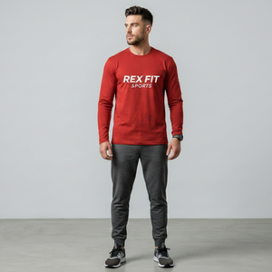 REXFIT SPORTS OEM Camisetas Deportivas Personalizadas para Hombre, Manga Larga, Transpirables, Ropa Casual - Product Image 4
