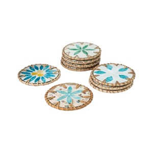 Elegant Shell Inlay <b>Drink</b> <b>Coasters</b> for Home Decor - Product Image 6