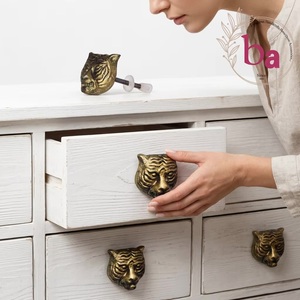 Tiradores de Mueble con Cabeza de Tigre Ba, Hierro Fundido, Diseño Industrial, Tiradores Tradicionales para Muebles, Decoración para Sala de Estar, Comedor, Oficina en Casa - Product Image 3