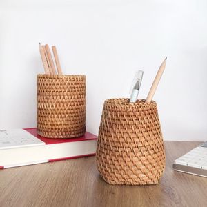 Etiqueta personalizada, soporte para bolígrafos de ratán hecho a mano, precio competitivo, estuches para lápices. - Product Image 6