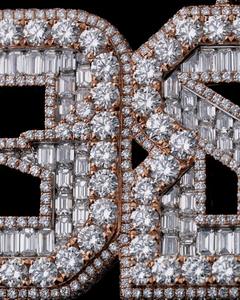 Pendentif en Moissanite Diamant Certifié IGI Coupe Brillante VVS Plaqué Or Rose Style Glacé RB Gems, Bijoux Fins en Or 14K - Product Image 5