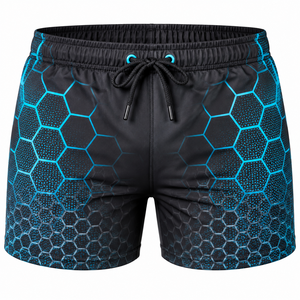 Shorts de bain et boardshorts pour hommes avec taille élastique et cordon de serrage, séchage rapide, pour la natation et les loisirs estivaux, vente en gros - Product Image 1
