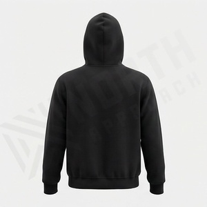 Sweat à capuche uni personnalisé pour homme, en polaire écologique, épais, qualité supérieure, vente en gros pour le streetwear en ligne - Product Image 2