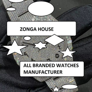 Montre mécanique unisexe de luxe personnalisée en acier inoxydable antique avec diamants Moissanite, faite à la main, prix de gros - Product Image 1