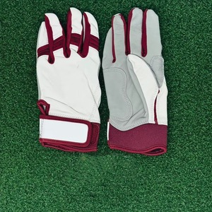 <b>Blue</b> Full Finger Baseball Gloves With Red Accents Synthetic <b>Material</b> Hook And Loop Closure For Adults Outfield Use Gloves - Product Image 4