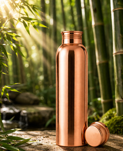 Latest collection Mirror finish Copper <b>Water</b> Bottle With Lid Shiny Plain Polish Copper <b>Water</b> <b>Container</b> for Drink <b>Water</b> - Product Image 3