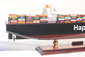 Maqueta de Barco Portacontenedores HAPAG LLOYD COLOMBO EXPRESS, Hecha a Mano en Madera, para Decoración del Hogar, Artículo Coleccionable, Regalo Empresarial Global - Product Image 6