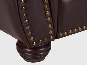 Best Selling Dark Espresso Brown Leather Tufted Chesterfield <b>Sofa</b> Elegant 3 Seater Camelback <b>Wood</b> <b>Frame</b> Eco-Friendly Nailhead - Product Image 4