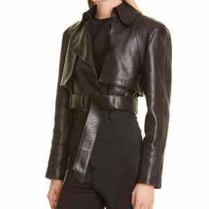 Veste en cuir de fourrure de renard de haute qualité pour femmes, nouveau design tendance, doublure en polyester, manches longues, fermeture éclair, automne hiver 2026 - Product Image 3