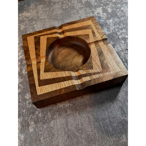 Cendrier carré en bois massif d'acacia fait main, support à cigares de luxe, cendrier portable pour la maison et le bureau - Product Image 4