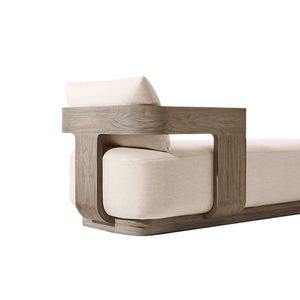 Chaise longue de jardin en teck massif de style moderne et contemporain, chaise longue d'extérieur, chaise longue de piscine, lit de soleil de luxe, mobilier de jardin - Product Image 5