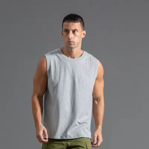 Spring and Summer <b>Men's</b> Crew Neck T-shirt Thin Seamless <b>Vest</b> 2026 Base Shirt Casual Sleeveless Loose Sports tank Top T-shirt - Product Image 4