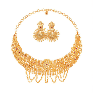 Antique Gold Plated 24K Gold Temple Jewellery Earring Set - Product Image 2