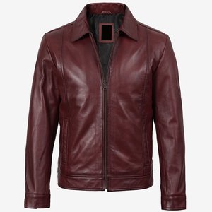 Nueva Chaqueta de Cuero Vintage Color Granate con Logotipo Personalizado al por Mayor para Hombre, Chaquetas para Hombre, Chaqueta de Alta Calidad para Invierno, Ropa Urbana - Product Image 4