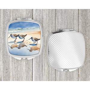 Espejo de maquillaje de viaje decorativo compacto para mujer, espejo de mano plegable de bolsillo, regalo para niñas - Product Image 4