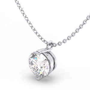 Colliers pendentifs REYES personnalisés en argent sterling 925 avec moissanite taille brillant rond de 0,43 carat, certifiés GRA, bijoux pour femmes - Product Image 3