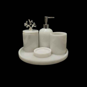 Juego de Baño de Resina Acrílica Hecho a Mano, Decoración Cuadrada Única para el Hogar, Decoración Vibrante para Baño con Durabilidad - Product Image 1