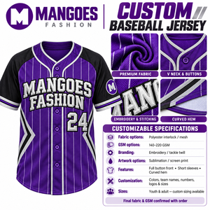 Camiseta de Béisbol para Hombre y Mujer, con Botones, de Secado Rápido, Personalizable con Gráficos, Ropa Deportiva, Logotipo, Nombre y Número Personalizados, 100% Poliéster - Product Image 6