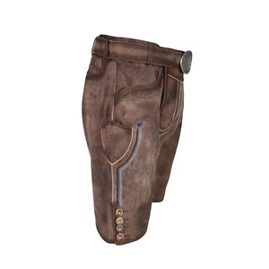 Lederhosen bavaroises sur mesure pour hommes, en cuir véritable, shorts traditionnels allemands pour l'Oktoberfest - Product Image 3
