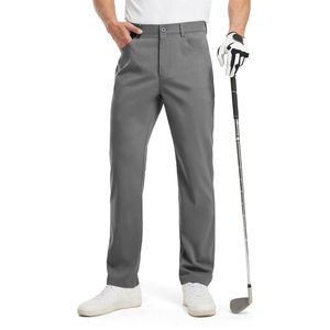 Pantalones de golf para hombre más vendidos, de secado rápido, transpirables, de poliéster y spandex, con cierre de cremallera y botón. - Product Image 1