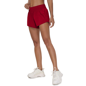 Shorts de course légers pour femmes, personnalisables avec logo OEM, séchage rapide, respirants, couleur unie, avec indication de la taille. - Product Image 4