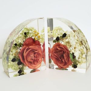 Durable Decorative Resin <b>Bookends</b> For Heavy Books Modern Office Library Home And Study Room Organization - Product Image 1