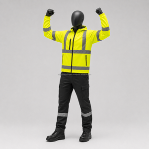 Chaqueta de Seguridad de Alta Visibilidad para Hombre, Impermeable, Reflectante, con Logotipo Impreso, para Trabajo en Invierno - Product Image 4