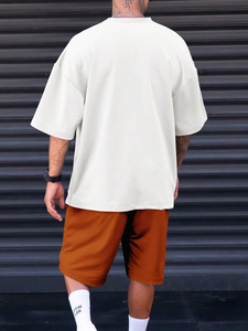 Breathable Men's 2 Piece Summer Tracksuit <b>Set</b> Casual T Shirt and Shorts Outfit Fashion Street wear Sweat <b>Set</b> for Gym Fitness - Product Image 5