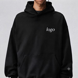 Hoodies pour hommes en gros, sans cordon de serrage, impression numérique personnalisée, logo, vêtements épais de haute qualité, logo personnalisé - Product Image 1