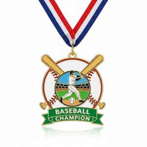 Medalla de Béisbol de Zinc con Esmalte Suave Personalizada, Premio Guante de Oro MVP para Eventos Deportivos, con Impresión UV - Product Image 6