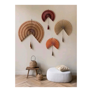Handmade Natural Bamboo Handfan Elegant Folding Fan For Home Decoration Wedding Gift And Wholesale Export Vietnam - Product Image 1