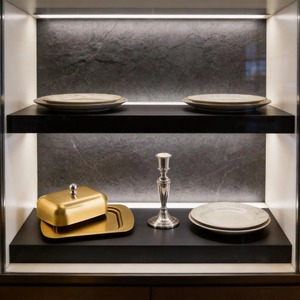 Élégante becasse à beurre dorée avec couvercle, pour cuisine et table à manger, support à beurre élégant et haut de gamme, adapté aux restaurants et cafés - Product Image 3