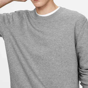 เสื้อสเวตเชิ้ตคอกลมโอเวอร์ไซส์ผ้าคอตตอนผสมเนื้อหนาคุณภาพสูงสำหรับผู้ชาย สไตล์สตรีทแวร์ พิมพ์ลายเรียบ ผ้าฟลีซสำหรับฤดูหนาว - Product Image 6