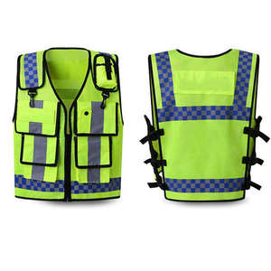 PREMIUM Quality Reflective Breathable Plus Size Traffic Safety Mesh Vest <b>Road</b> Patrol Night Duty Workwear Security Vests - Product Image 1