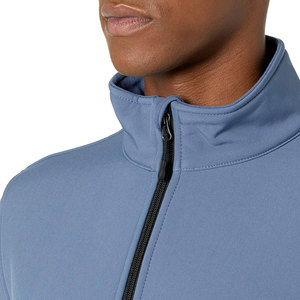 <b>Mens</b> Slate Blue Softshell <b>Rain</b> Jacket Stand Collar Full Zip Waterproof Hood Zipper Windproof Outdoor Winter <b>Coat</b> Casual Tops - Product Image 6
