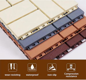 Durable & Slip-Resistant <b>Plastic</b> Deck <b>Tiles</b> Suitable for Dalancy Bathroom ,Patio, Garden, Deck, Poolside, Backyard - Product Image 4