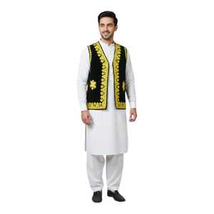 <b>Men</b> <b>Vests</b> & Waistcoat Handmade Traditional Cotton <b>Vest</b> Wholesale Manufacturer Classic <b>Men</b> Afghani Waistcoat Premium Ethnic Fashi - Product Image 1