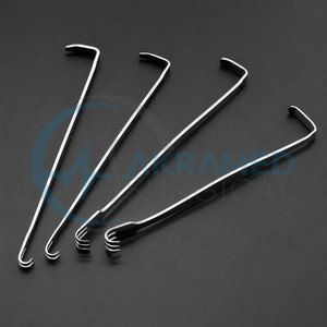 Rétracteur d'paupières à trois pointes à tête acérée certifié CE, 16 cm, en acier inoxydable, instrument ophtalmique pour chirurgie plastique et cosmétique - Product Image 5