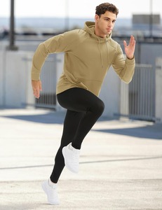 Sweat-shirt à capuche pour homme, manches raglan, coupe ajustée, décontracté, pour l'automne, matière en molleton respirant - Product Image 2