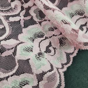 Dentelle florale rose bicolore, largeur 14,5 cm, festonnée, extensible et légère, pour lingerie, robes et décorations de mariage - Product Image 3