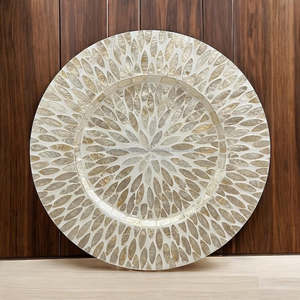 Assiette de présentation personnalisée en nacre écologique gravée, ronde classique, sans danger pour les aliments, pour cadeaux, chocolat, bonbons - Product Image 6