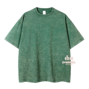 ผู้ผลิตเสื้อยืดโอเวอร์ไซส์ OEM แบบวินเทจ ล้างสีด้วยกรด ผ้าคอตตอนหนา สไตล์สตรีทแวร์ - Product Image 1